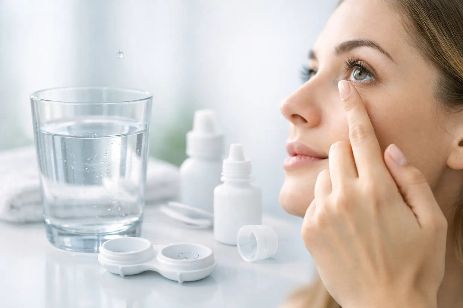 Guía de hidratación con lentillas para ojos secos