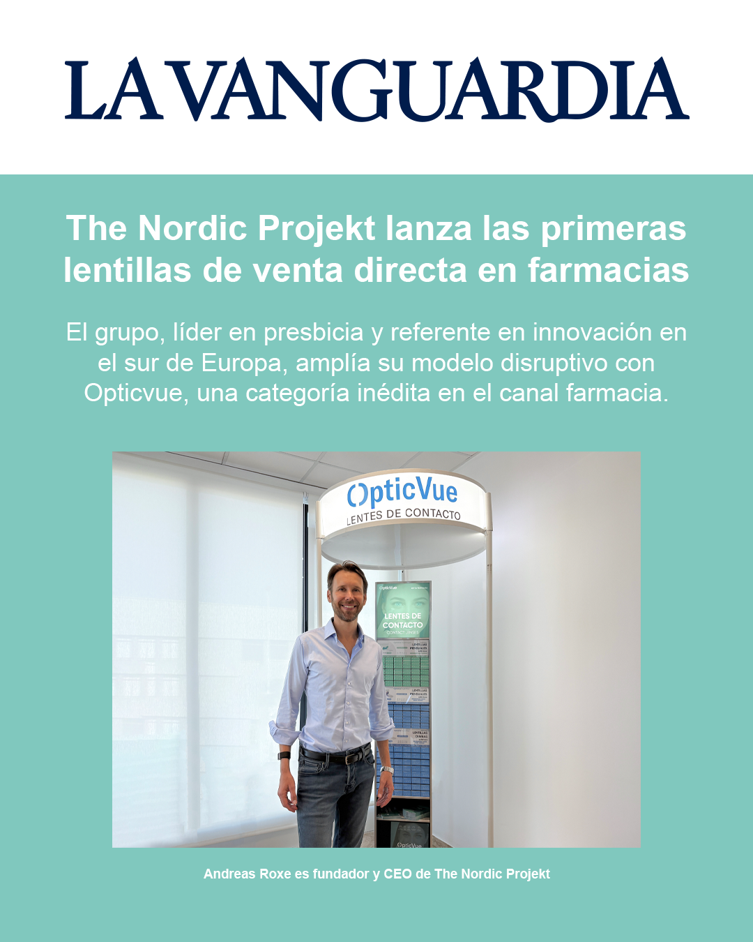 OpticVue llega a La Vanguardia: lentes de contacto en farmacia