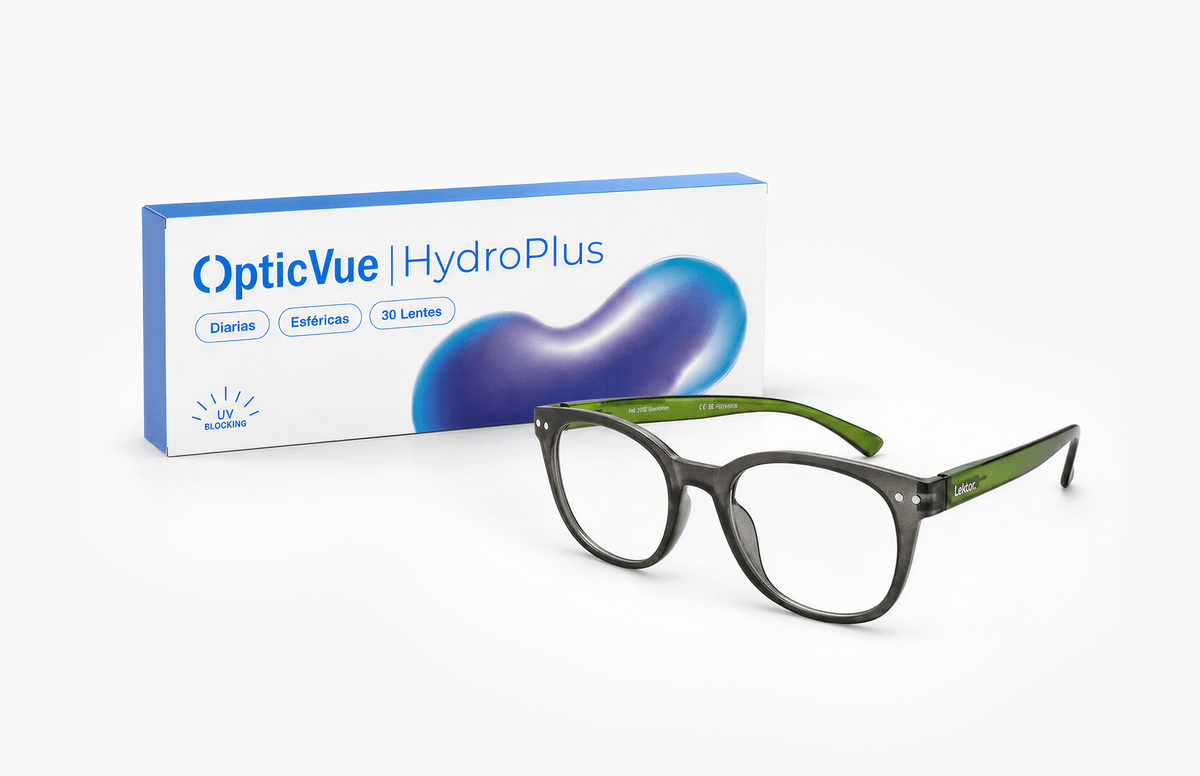 30 lentillas Diarias HydroPlus + Gafas de Lectura para Presbicia #T