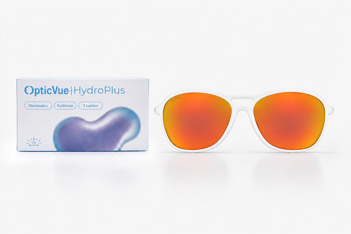 3 lentillas Mensuales HydroPlus + Gafas de Sol Polarizadas