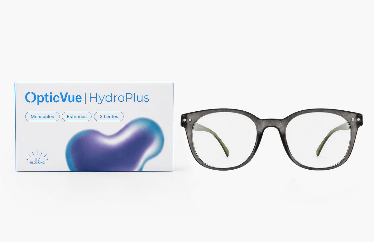 3 lentillas Mensuales HydroPlus + Gafas de Lectura para Presbicia #T