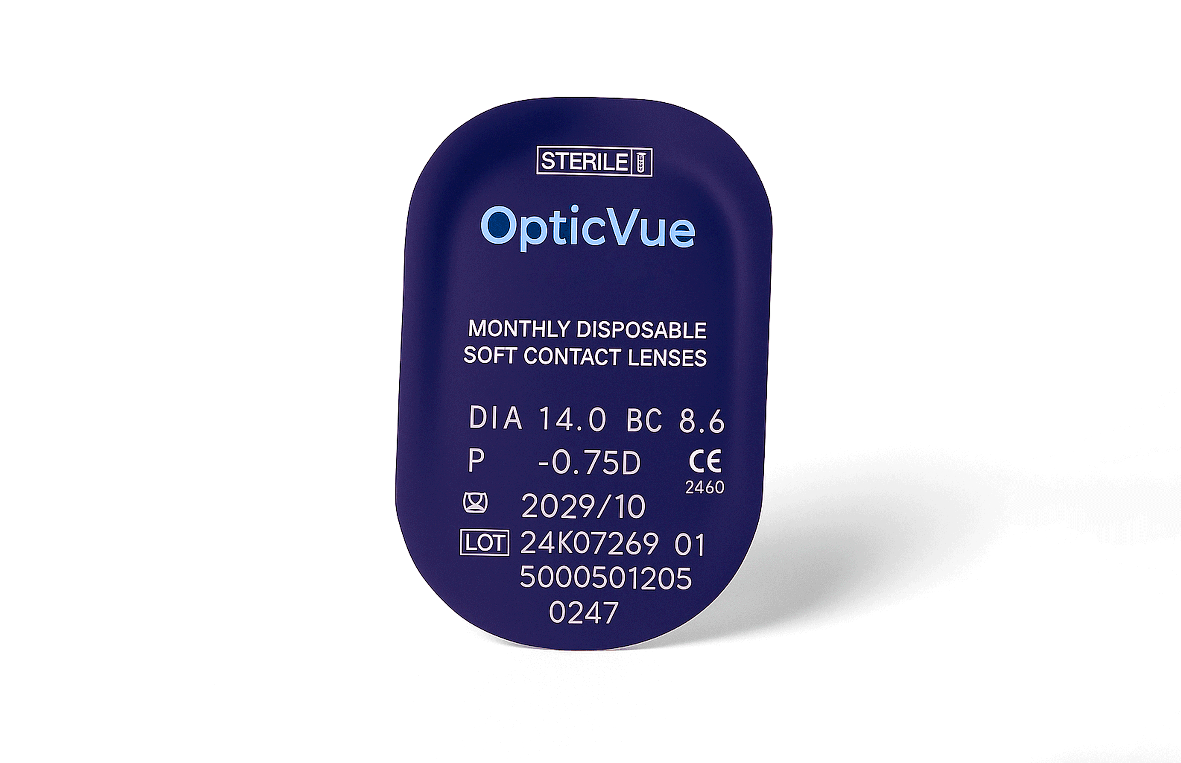 Lentillas Mensuales miopía HydroPlus pack 6 meses, paquete de lentes de contacto OpticVue estériles.