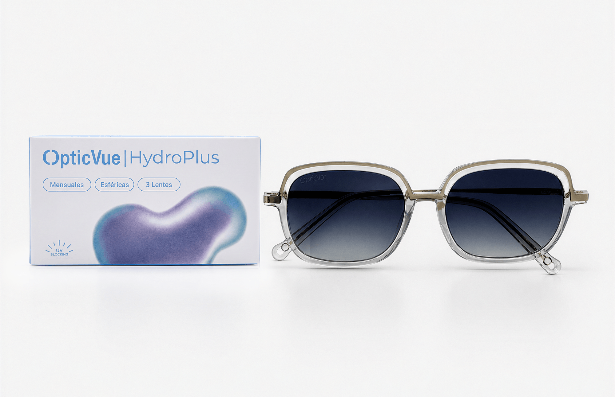 3 lentillas Mensuales HydroPlus + Gafas de Sol Polarizadas