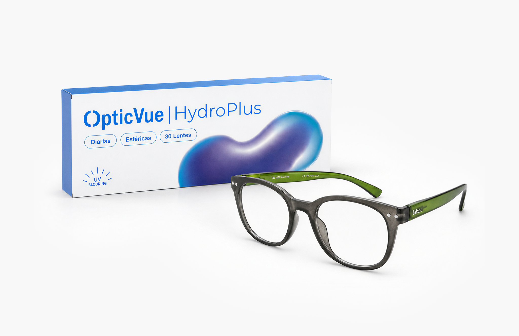 30 lentillas Diarias HydroPlus + Gafas de Lectura para Presbicia #T