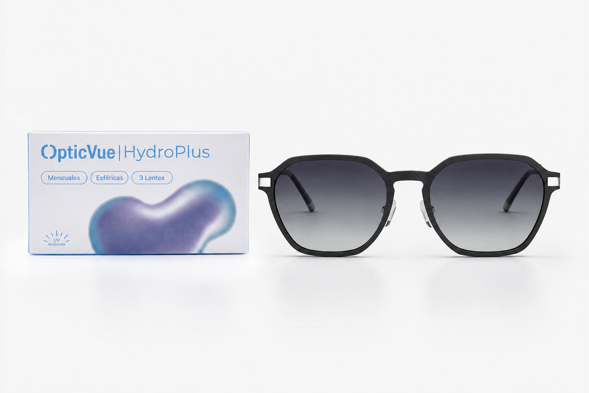 3 lentillas Mensuales HydroPlus + Gafas de Sol Polarizadas