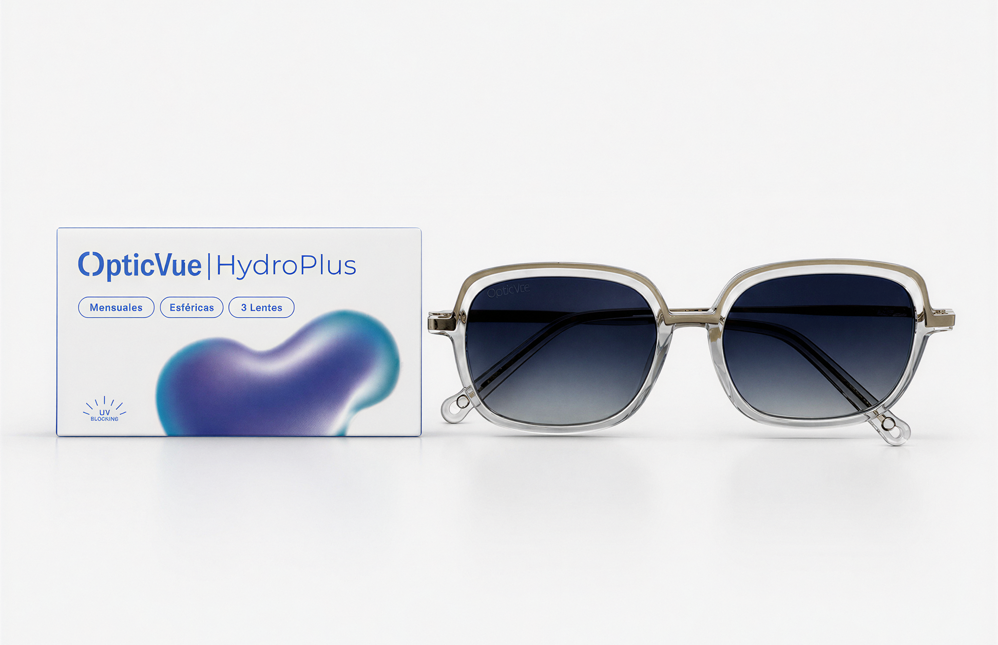 3 lentillas Mensuales HydroPlus + Gafas de Sol Polarizadas