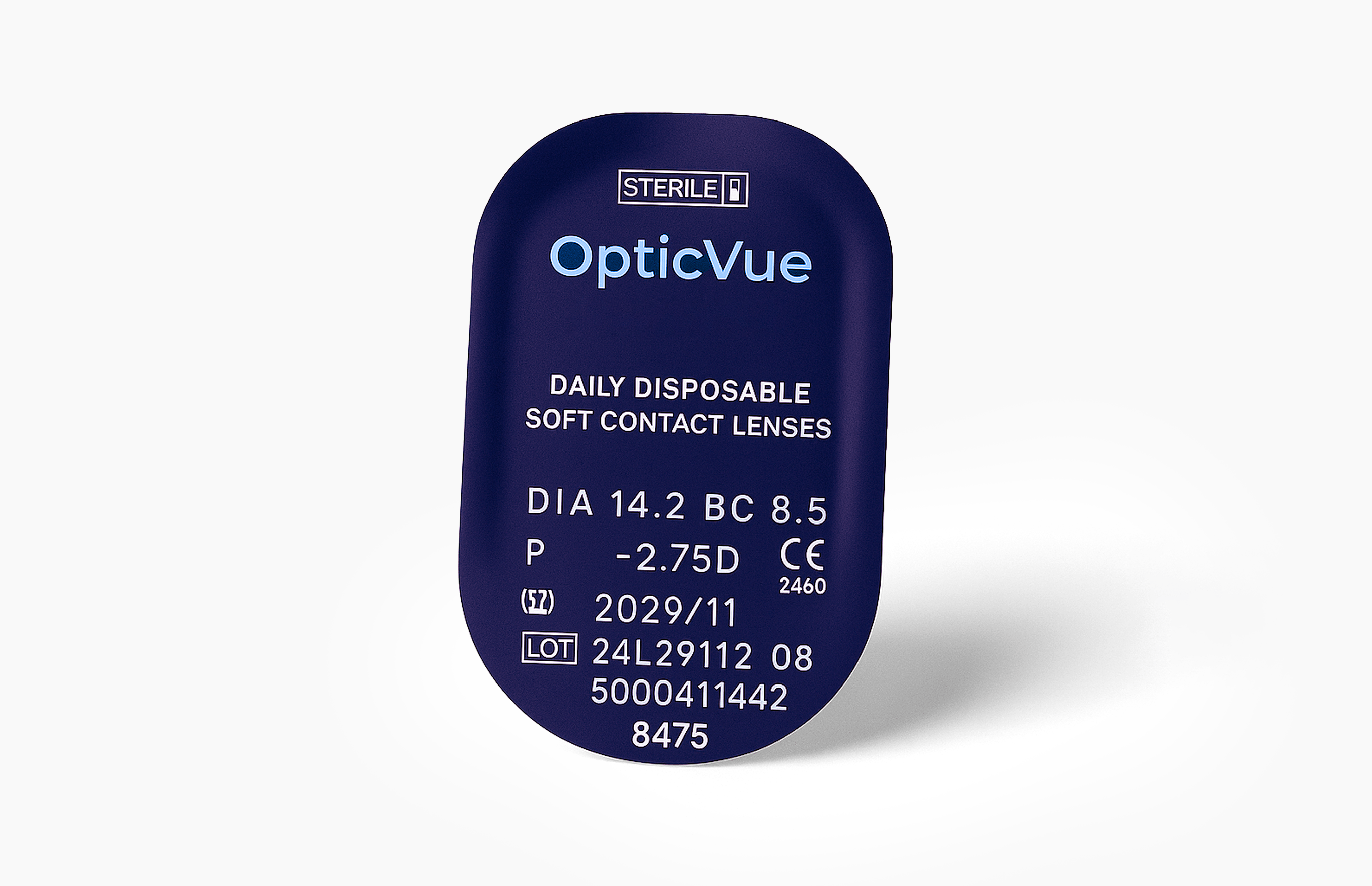 Lentillas diarias miopía HydroPlus (muestra) de OpticVue, lentes de contacto desechables diarios.